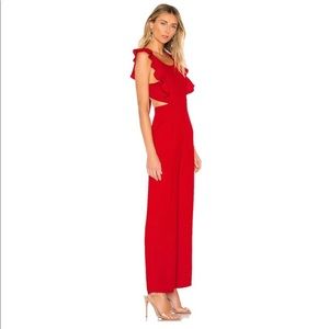 Revolve - Superdown XXS red Esmee Jumpsuit